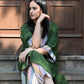 Olive anti-fit Choga with Overlapping Yoke