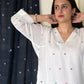 Pearl White Jamdani Phiran
