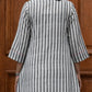 Striped Kala cotton Tunic with V neck and trouser