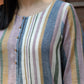 Striped Boxy fit Kala cotton Kurta with striped trousers