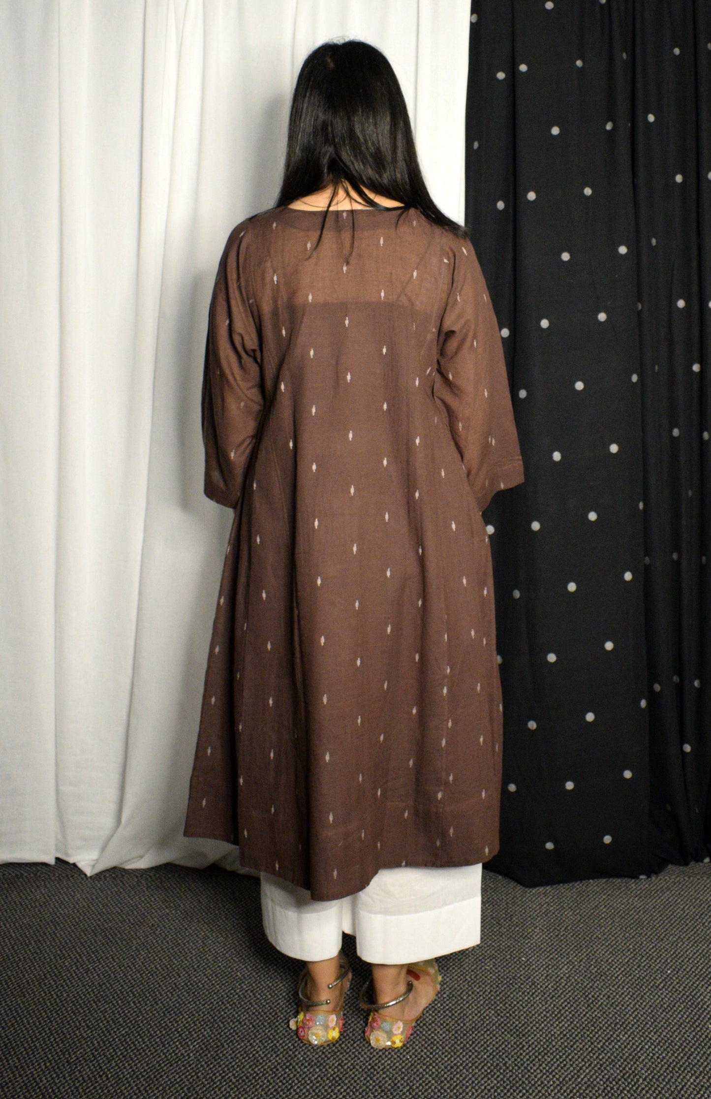 Brown Jamdani Phiran