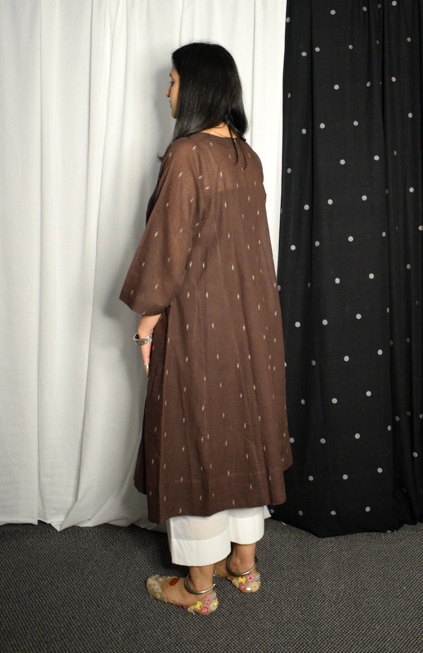 Brown Jamdani Phiran