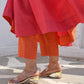Orange Handwoven Checks Pyjama